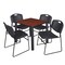 Kee Kee Square Table & Chair Set, Wood, Metal, Polypropylene Top TB3030CHBPBK44BK - alternate 1